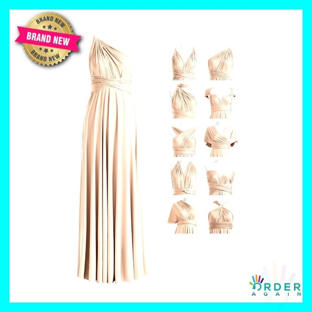 Convertible Infinity Twist Wrap Dress Multi-Way Bridesmaid Evening Elegant